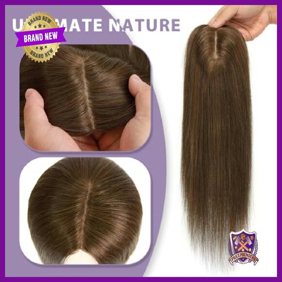 3x5 Inch Silk Base Human Hair Topper, 18 Inch 130% Density main image 8